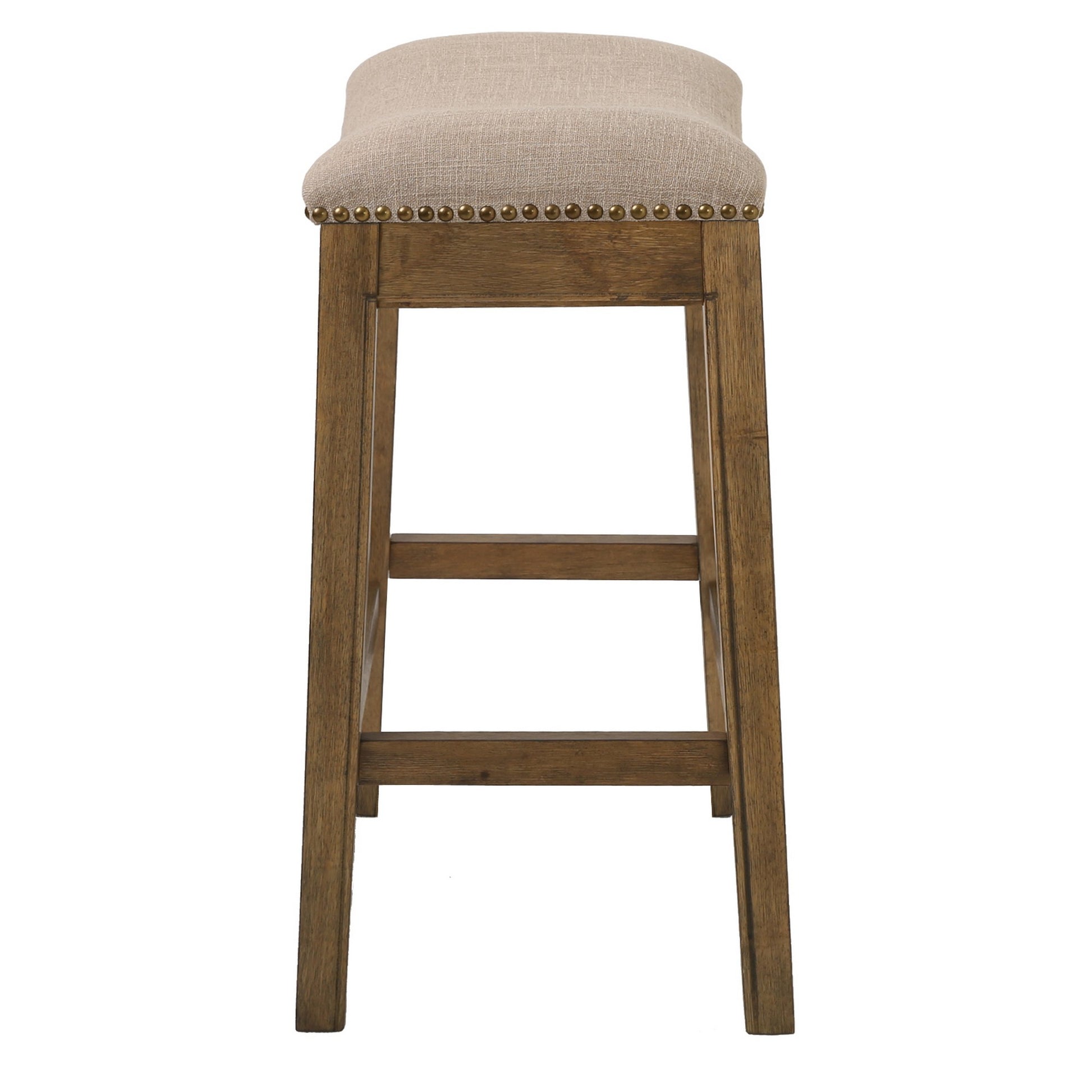 Counter Height Saddle Style Taupe Stool By Homeroots | Counter Stools | Modishstore - 7