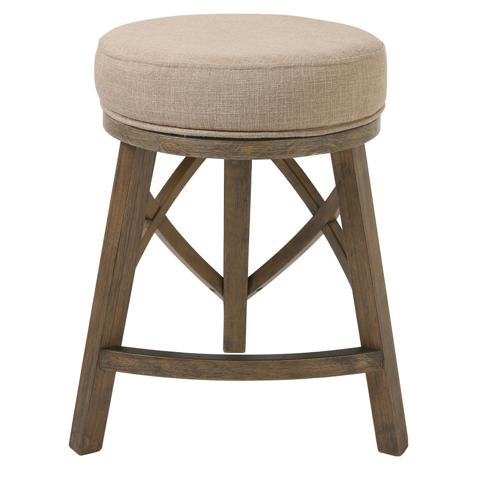 Counter Height Cream Modern Round Three Leg Stool By Homeroots | Counter Stools | Modishstore - 2