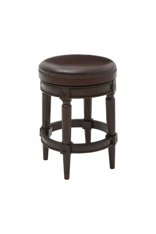 Counter Height Stool In Distressed Walnut Finished By Homeroots | Counter Stools | Modishstore