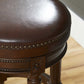 Distressed Walnut Finished Bar Height Round Stool By Homeroots | Bar Stools | Modishstore - 2