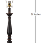 Distressed Black Traditional Table Lamp Base Only By Homeroots | Table Lamps | Modishstore - 2