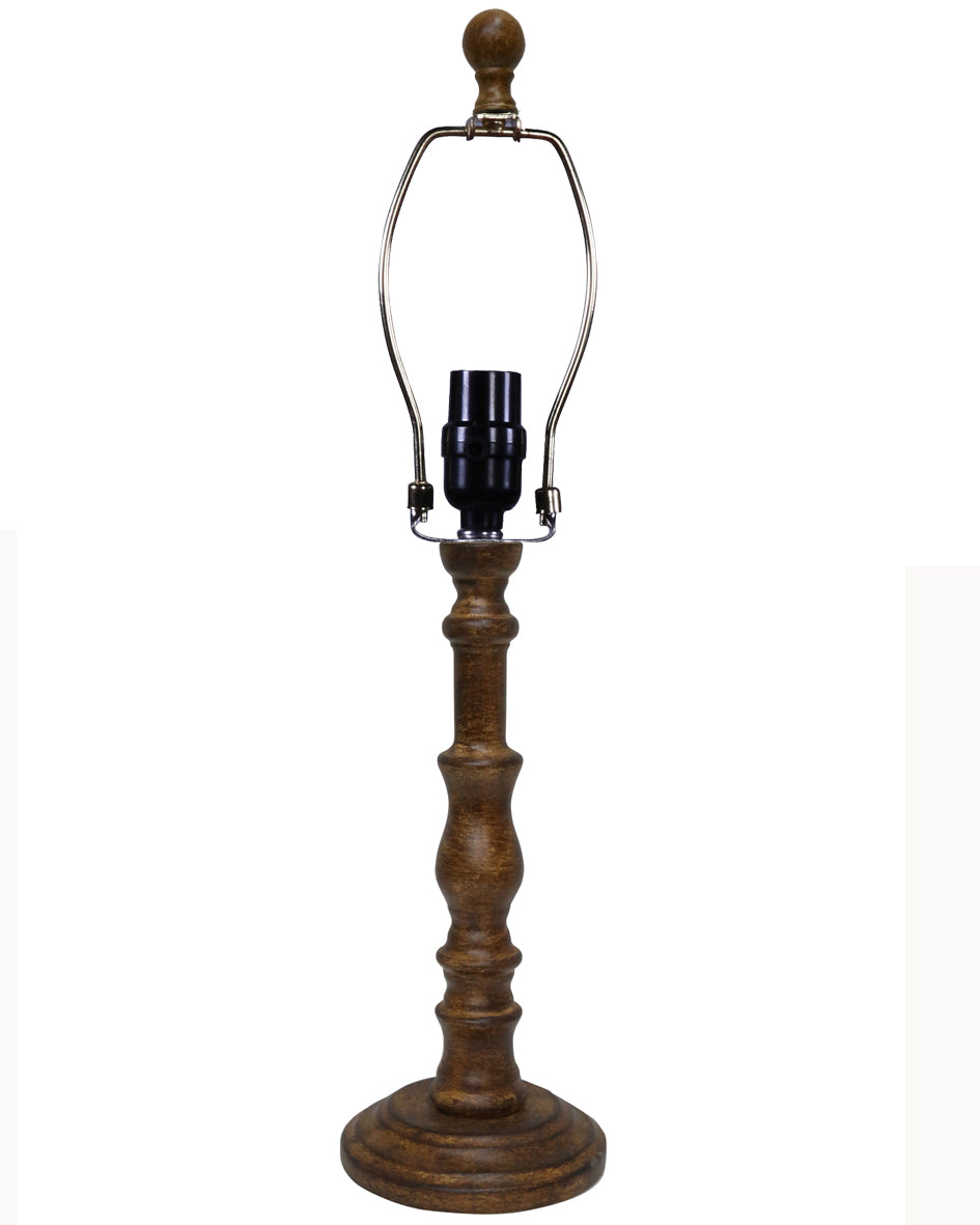 Brown Classic Candle Stick Shape Table Lamp Base By Homeroots | Table Lamps | Modishstore