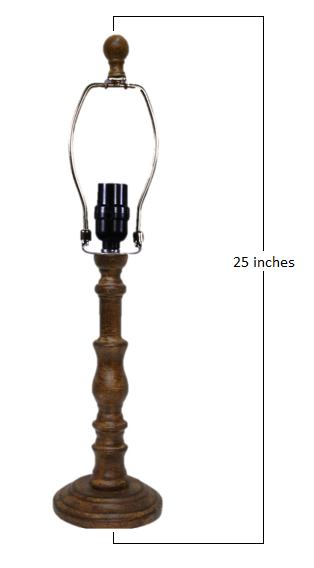 Brown Classic Candle Stick Shape Table Lamp Base By Homeroots | Table Lamps | Modishstore - 2