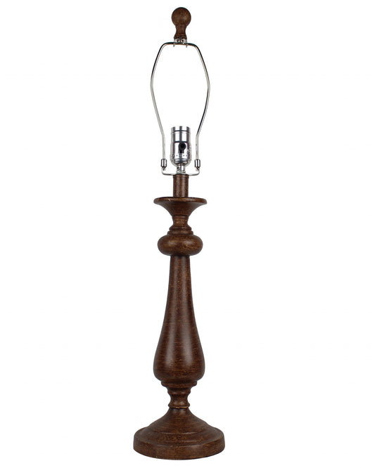 Brown Candlestick Lamp Base By Homeroots | Table Lamps | Modishstore
