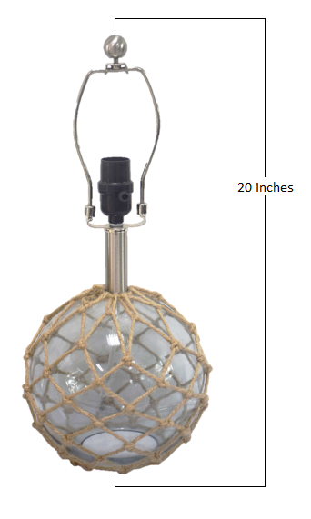 Glass and Net Finish Table Lamp Base Only By Homeroots | Table Lamps | Modishstore - 2