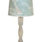 Distressed Washed wood Finish Table Lamp with Sail Away Printed Shade By Homeroots | Table Lamps | Modishstore