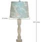 Distressed Washed wood Finish Table Lamp with Sail Away Printed Shade By Homeroots | Table Lamps | Modishstore - 2