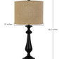 Black Candlestick Sandy Tan Shade Table Lamp By Homeroots | Table Lamps | Modishstore - 2