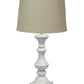Distressed Whitewash Beige Shade Table Lamp By Homeroots | Table Lamps | Modishstore