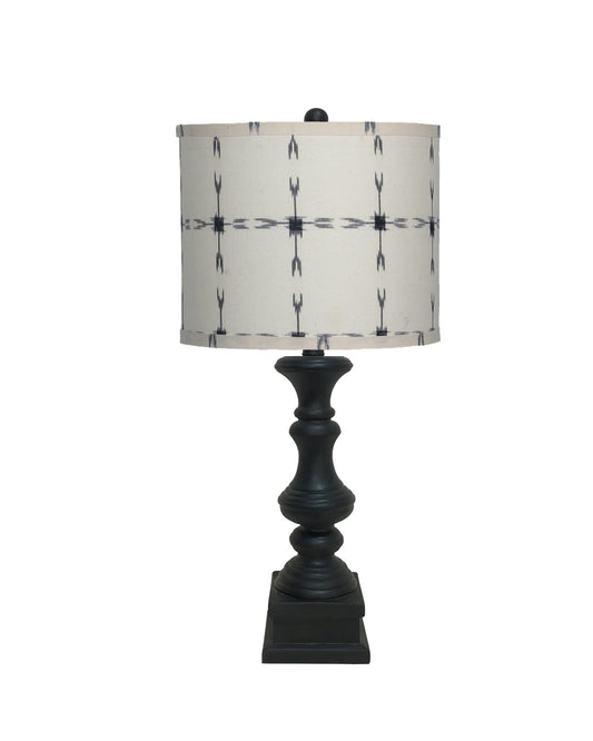 Distressed Black Beige Tribal Arrow Line Shade Table Lamp By Homeroots | Table Lamps | Modishstore