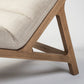 Modern Cream Fabric Upholstered Chaise Lounge Chair With Solid Wood Frame And Base By Homeroots