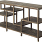 Solid Mango Wood Finish Console Table With Multi Level Shelf By Homeroots