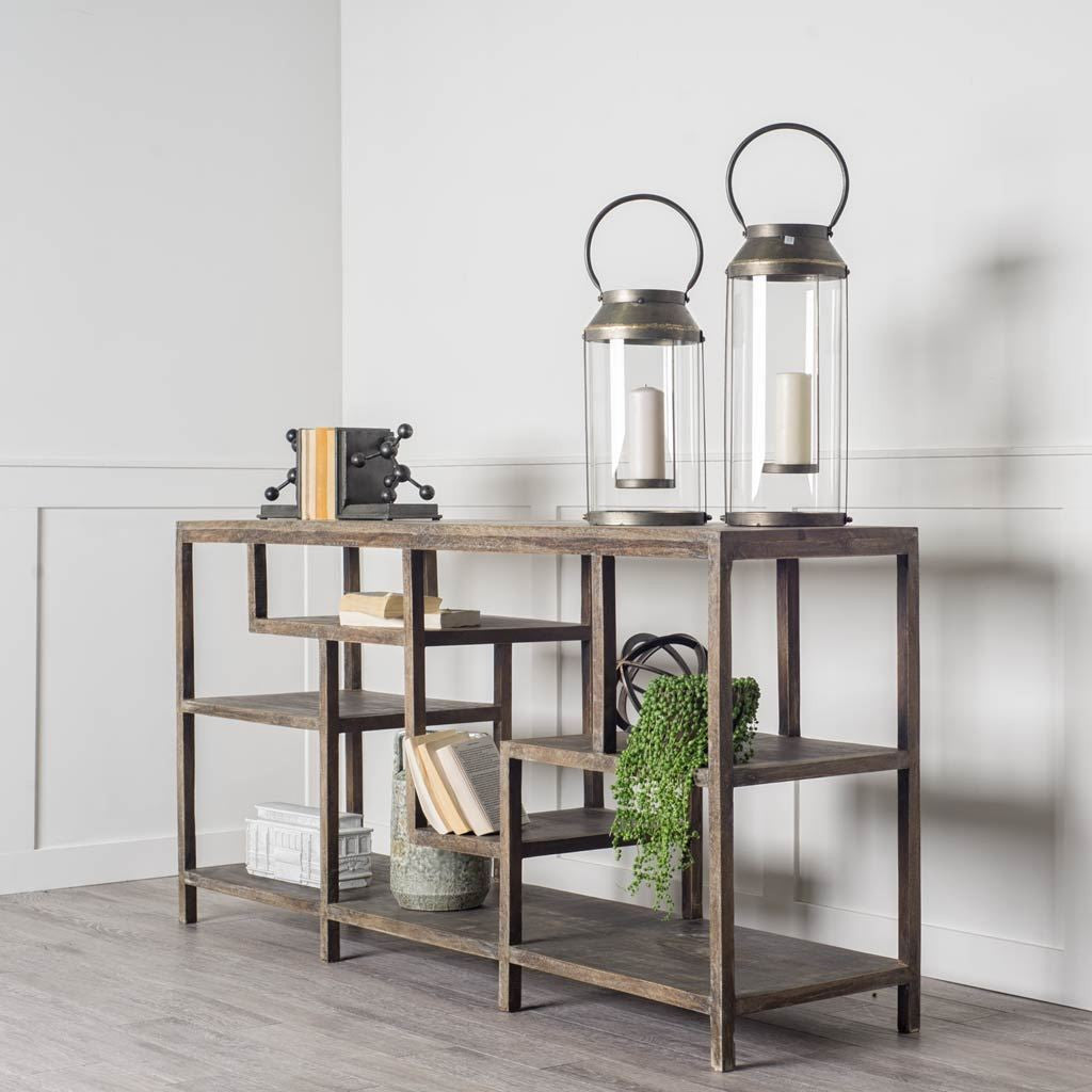 Solid Mango Wood Finish Console Table With Multi Level Shelf By Homeroots | Console Tables | Modishstore - 3