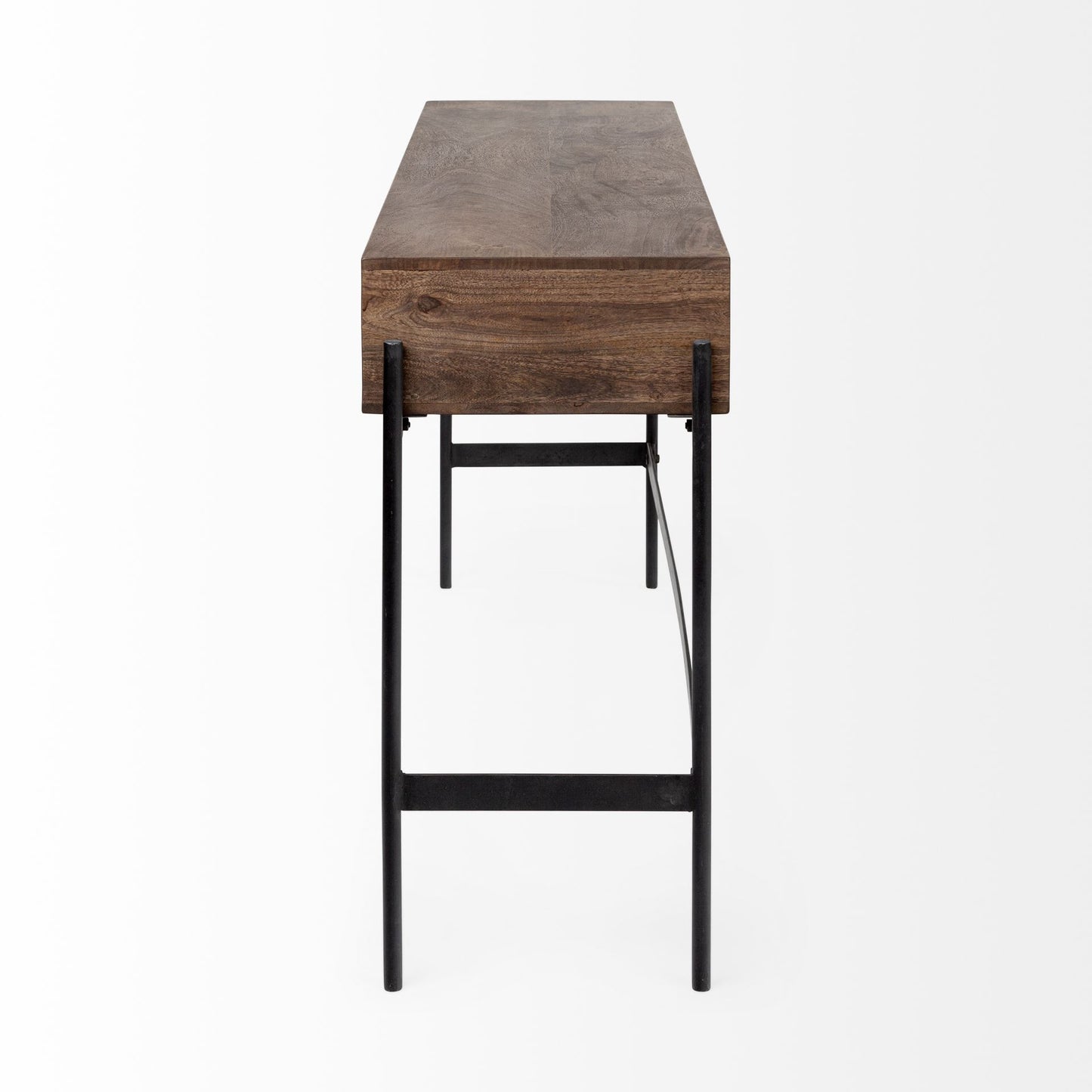 Rectangular Mango Wood Finish Console Table With 4 Drawers By Homeroots | Console Tables | Modishstore - 3