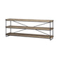 Light Brown Mango Wood Finish Console Table With Matte Black Iron Frame By Homeroots | Console Tables | Modishstore