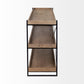 Light Brown Mango Wood Finish Console Table With Matte Black Iron Frame By Homeroots | Console Tables | Modishstore - 3