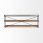 Light Brown Mango Wood Finish Console Table With Matte Black Iron Frame By Homeroots | Console Tables | Modishstore - 4