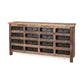 Brown Reclaimed Hardwood Sideboard With 16 Pull Out Drawers By Homeroots | Cabinets | Modishstore - 2