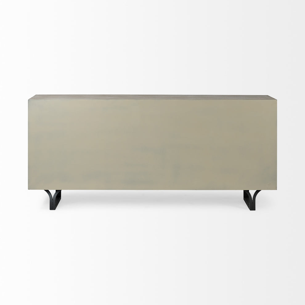 Light Brown And White Solid Mango Wood Finish Sideboard With 9 Drawers By Homeroots | Cabinets | Modishstore - 4