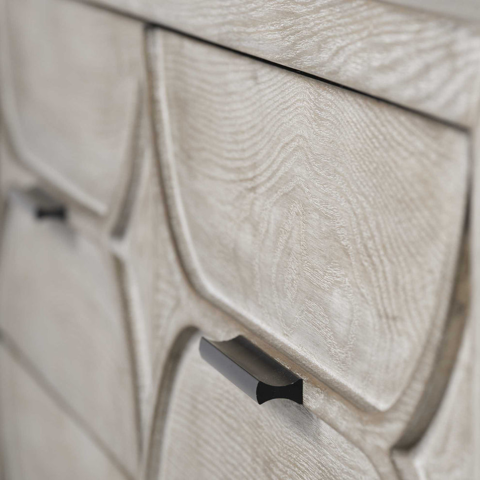 Light Brown And White Solid Mango Wood Finish Sideboard With 9 Drawers By Homeroots | Cabinets | Modishstore - 6