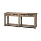Light Brown Mango Wood Finish Console Table With 4 Drawers By Homeroots