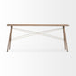 Medium Brown Wooden Console Table With 4 Angular Legs By Homeroots