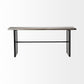 Rectangular Medium Brown Live Edge Mango Wood Console Table With Plank Like Legs By Homeroots
