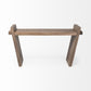 Medium Brown Solid Mango Wood Finish Console Table With Slanted Base Design By Homeroots