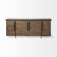 Brown Solid Mango Wood Finish Sideboard With 4 Door Cabinets By Homeroots | Cabinets | Modishstore - 2