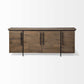 Brown Solid Mango Wood Finish Sideboard With 4 Door Cabinets By Homeroots | Cabinets | Modishstore - 3