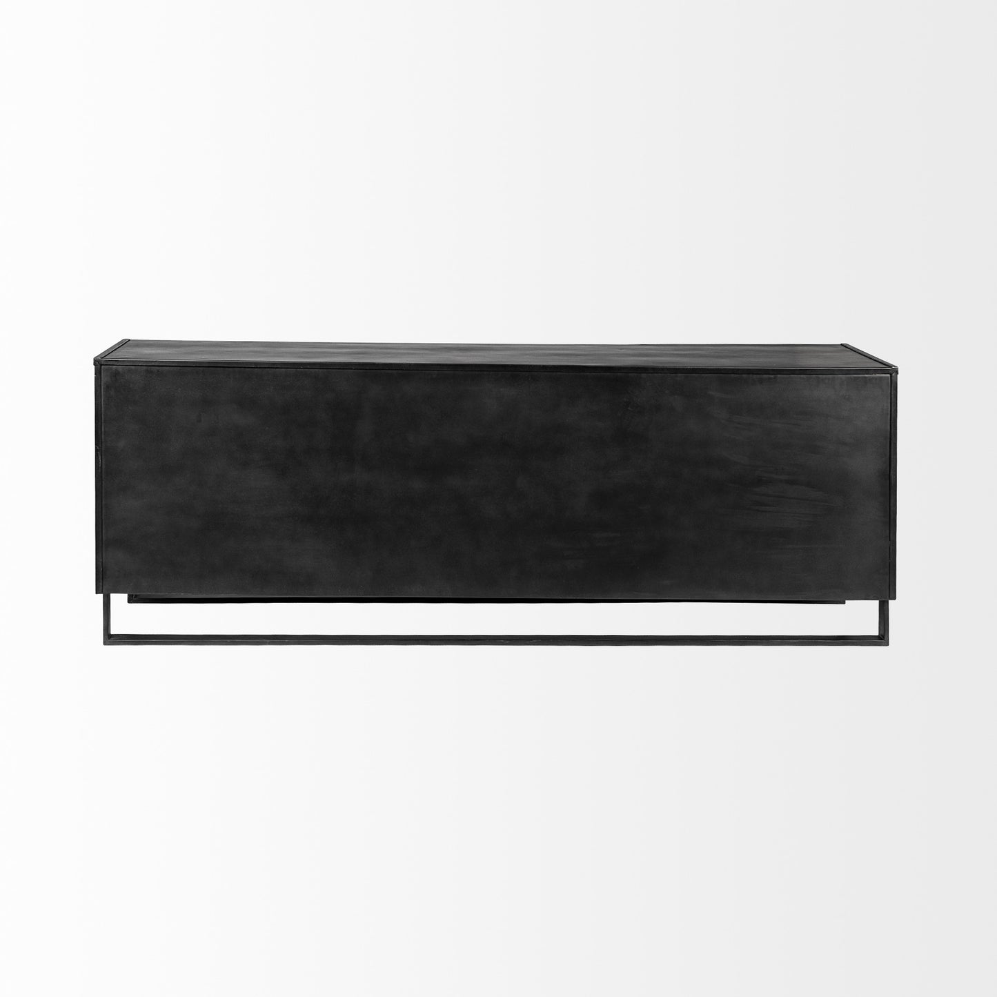 Brown Solid Mango Wood Finish Sideboard With 3 Drawers And 2 Cabinet Doors By Homeroots | Cabinets | Modishstore - 4