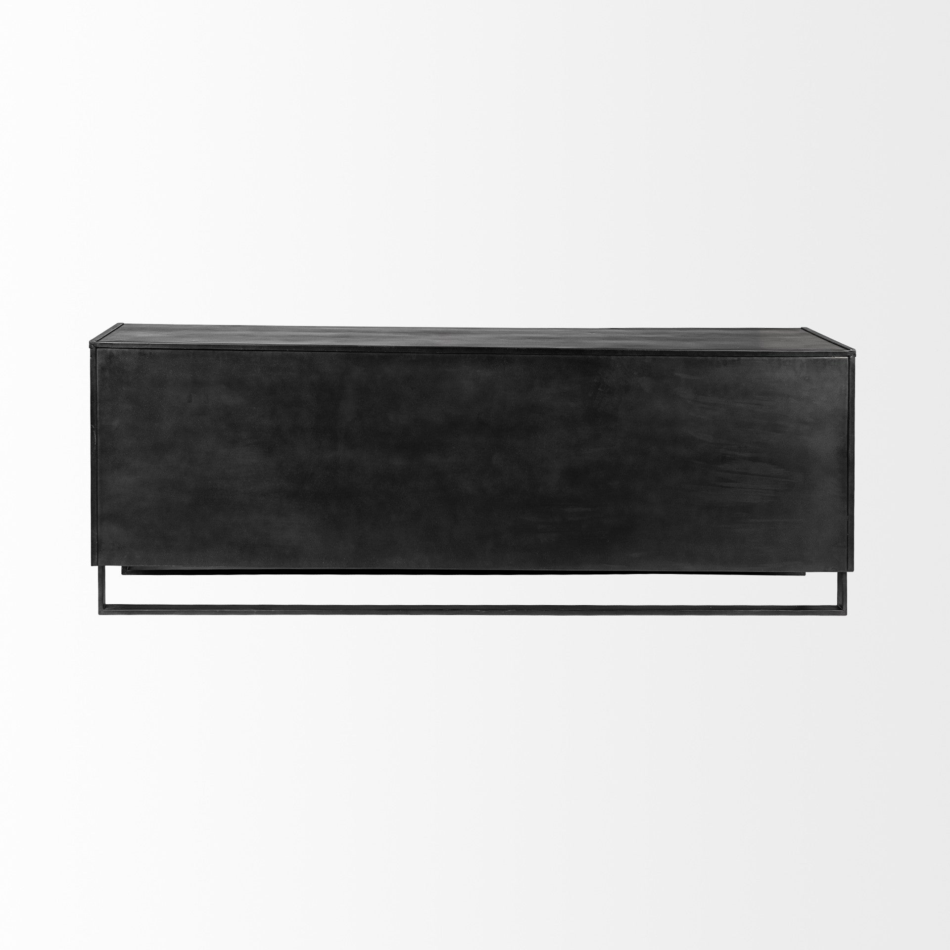 Brown Solid Mango Wood Finish Sideboard With 3 Drawers And 2 Cabinet Doors By Homeroots | Cabinets | Modishstore - 4