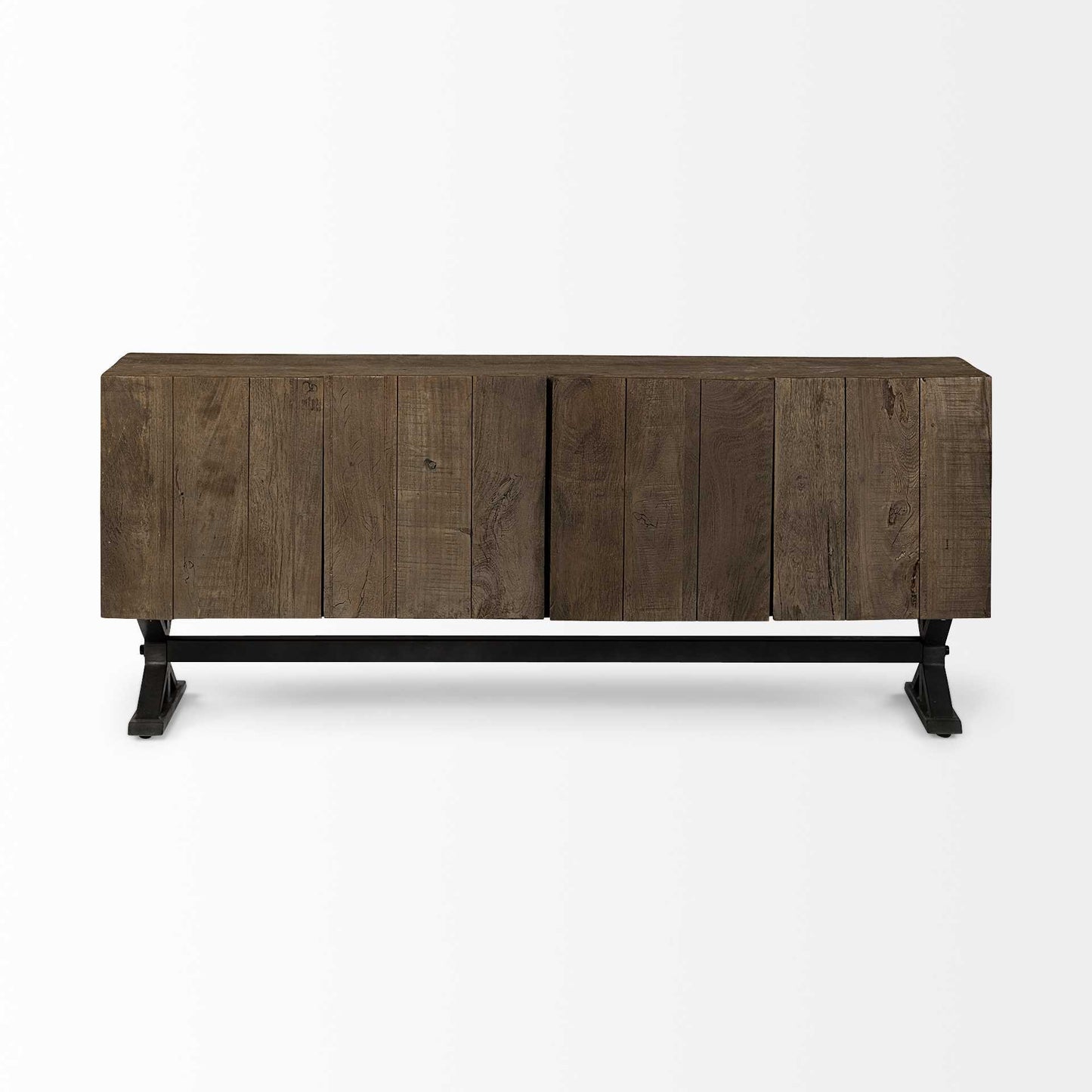 Brown Solid Mango Wood Finish Sideboard With 4 Cabinet Doors By Homeroots - 380258 | Cabinets | Modishstore - 2