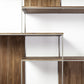 Brown Wood and Silver Metal Frame with 6 Shelf Shelving Unit By Homeroots | Shelves & Shelving Units | Modishstore - 8