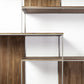 Brown Wood and Silver Metal Frame with 6 Shelf Shelving Unit By Homeroots | Shelves & Shelving Units | Modishstore - 9