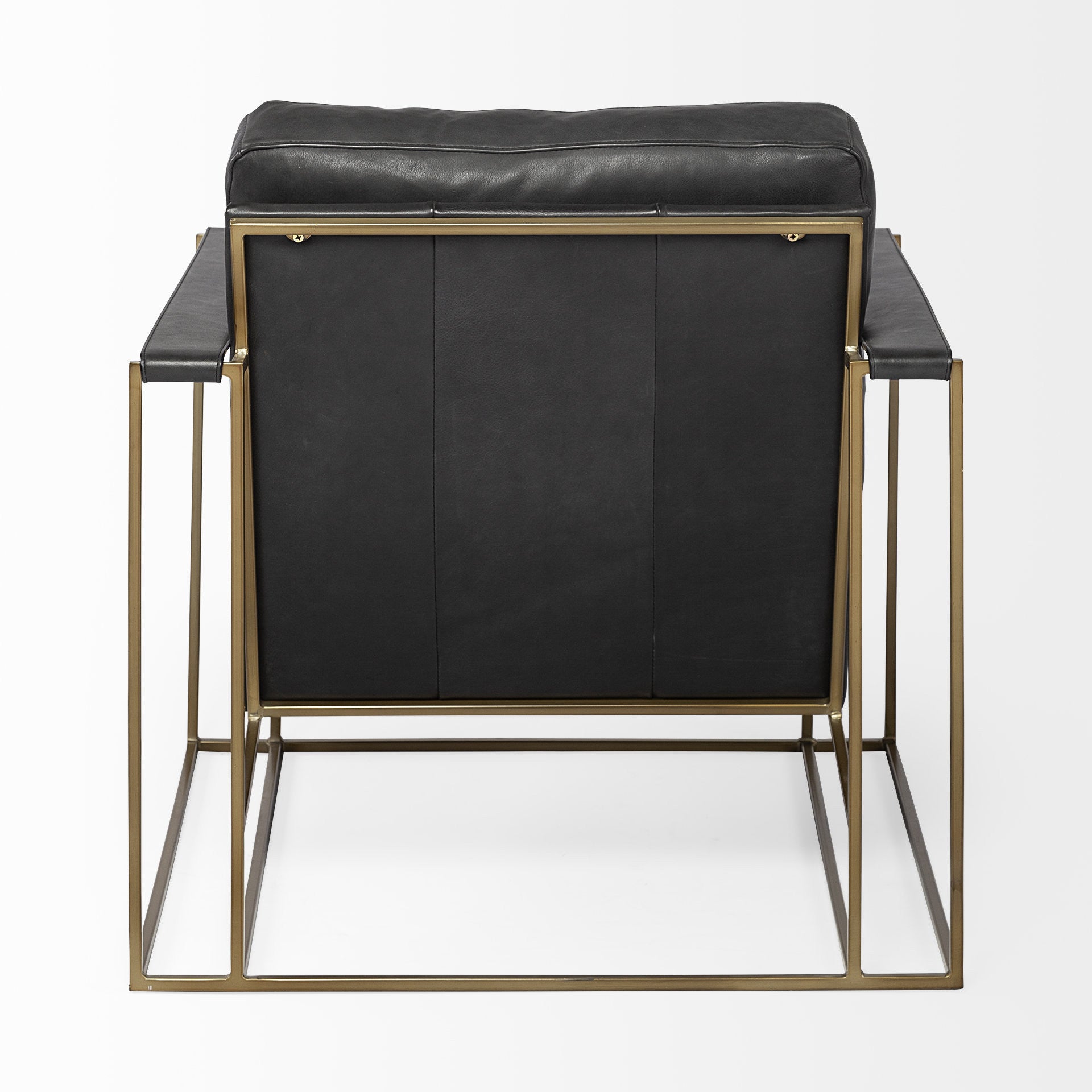 34" Black And Pearl Faux Leather Distressed Arm Chair By Homeroots | Armchairs | Modishstore - 4