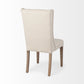 Cream Plush Linen Covering With Ash Solid Wood Base Dining Chair By Homeroots | Dining Chairs | Modishstore - 5