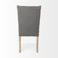Gray Plush Linen Covering With Ash Solid Wood Base Dining Chair By Homeroots | Dining Chairs | Modishstore - 4