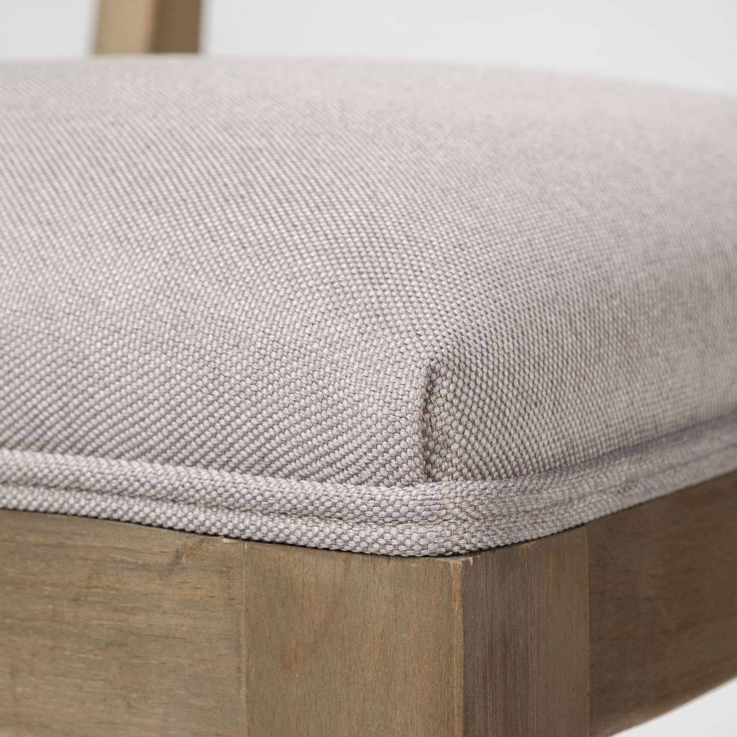 Grey Fabric Wrap With Brown Wooden Base Dining Chair By Homeroots | Dining Chairs | Modishstore - 6