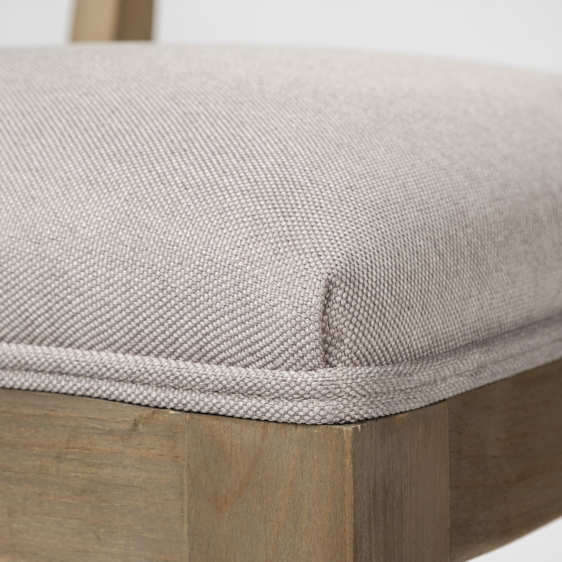 Grey Fabric Wrap With Brown Wooden Base Dining Chair By Homeroots | Dining Chairs | Modishstore - 6