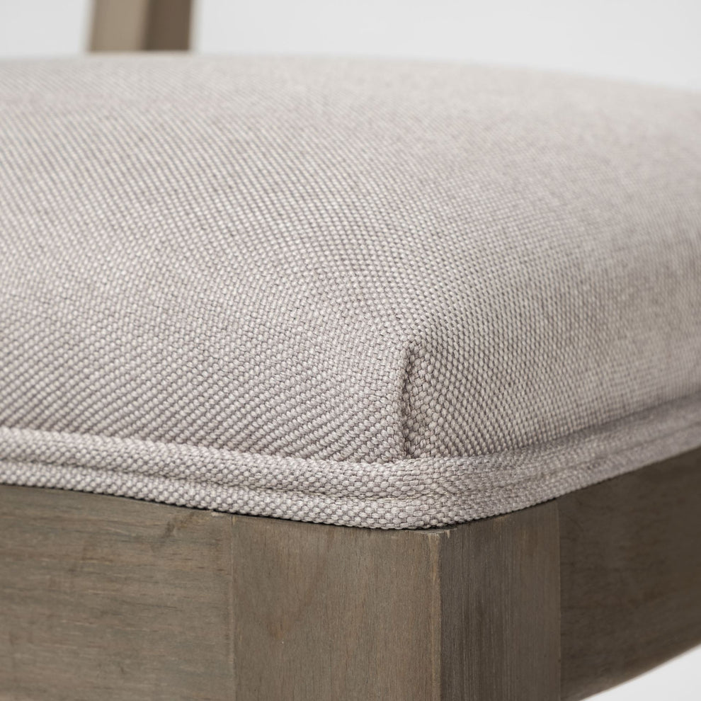 Grey Fabric Wrap With Brown Wooden Base Dining Chair By Homeroots | Dining Chairs | Modishstore - 13