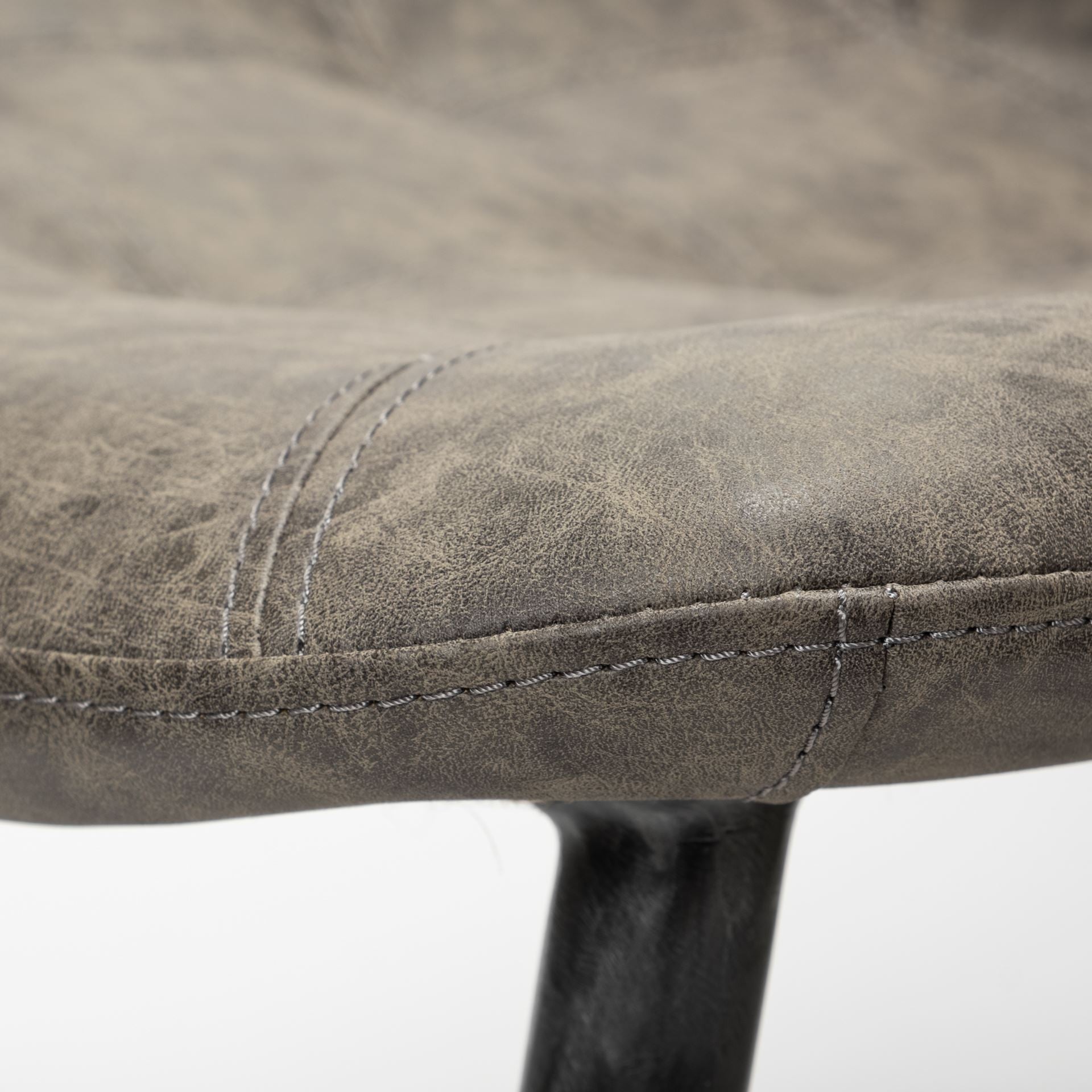 Cream Fabric Wrap With Black Metal Frame Dining Chair By Homeroots | Dining Chairs | Modishstore - 14