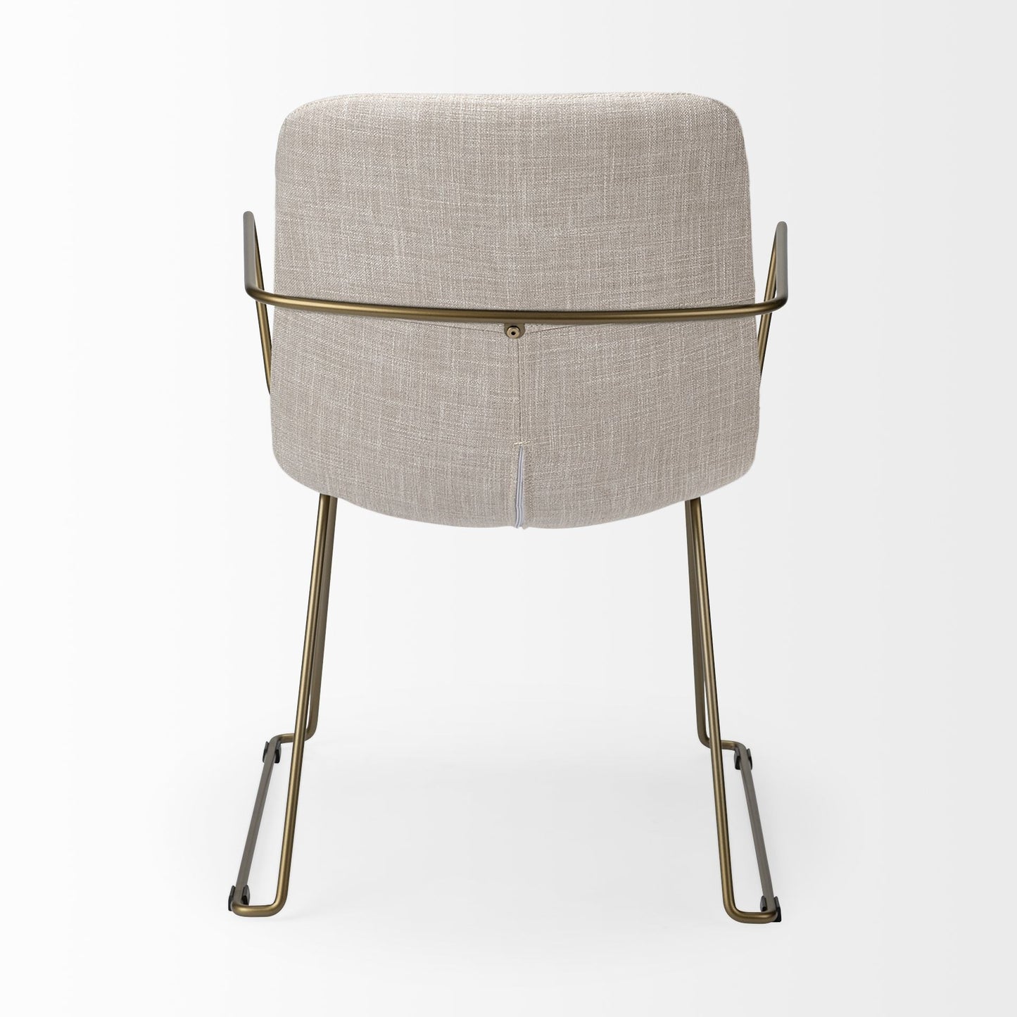 Cream Fabric Wrap With Gold Metal Frame Dining Chair By Homeroots | Dining Chairs | Modishstore - 5