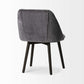 Grey Velvet Wrap With Black Wood Base Dining Chair By Homeroots | Dining Chairs | Modishstore - 5