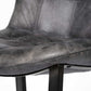 Black Leather Seat With Black Metal Frame Dining Chair By Homeroots | Dining Chairs | Modishstore - 8