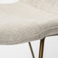 Cream Fabric Seat With Gold Metal Frame Dining Chair By Homeroots | Dining Chairs | Modishstore - 7
