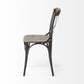 Brown Solid Wood Seat With Grey Iron Frame Dining Chair By Homeroots | Dining Chairs | Modishstore - 3