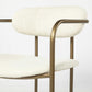 Cream Fabric Seat With Gold Iron Frame Dining Chair By Homeroots | Dining Chairs | Modishstore - 6