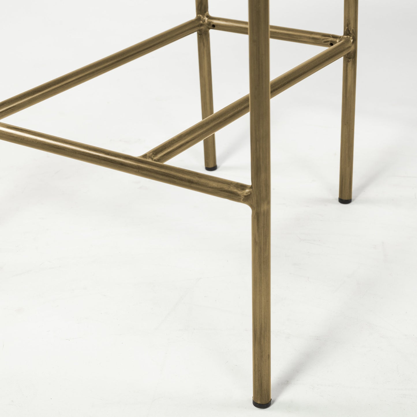 Cream Fabric Seat With Gold Iron Frame Dining Chair By Homeroots | Dining Chairs | Modishstore - 8