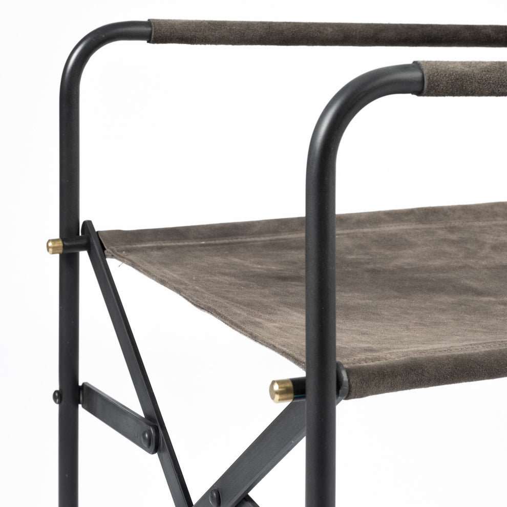 Brown Leather With Black Iron Frame Dining Chair By Homeroots | Dining Chairs | Modishstore - 8